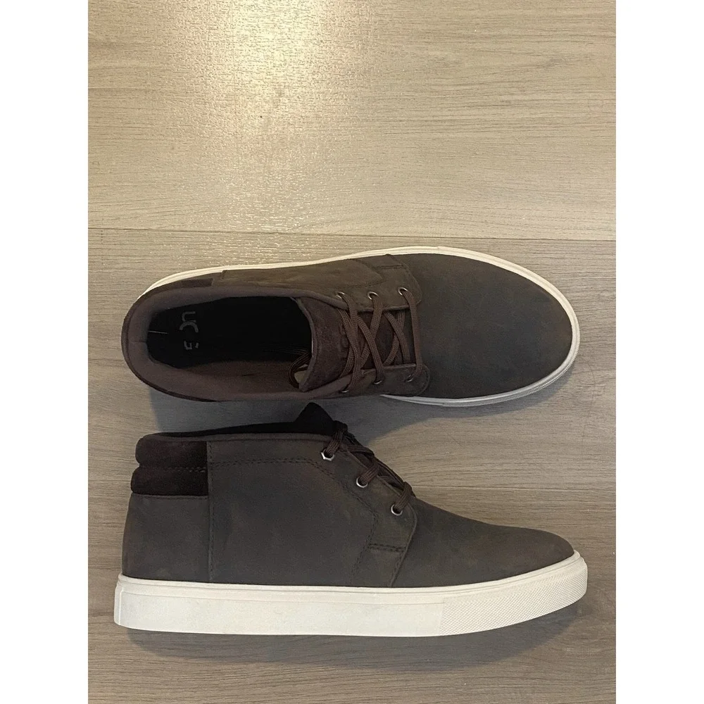 UGG Baysider Chukka Waterproof Brown Leather Boots Men 10.5 - Read Description